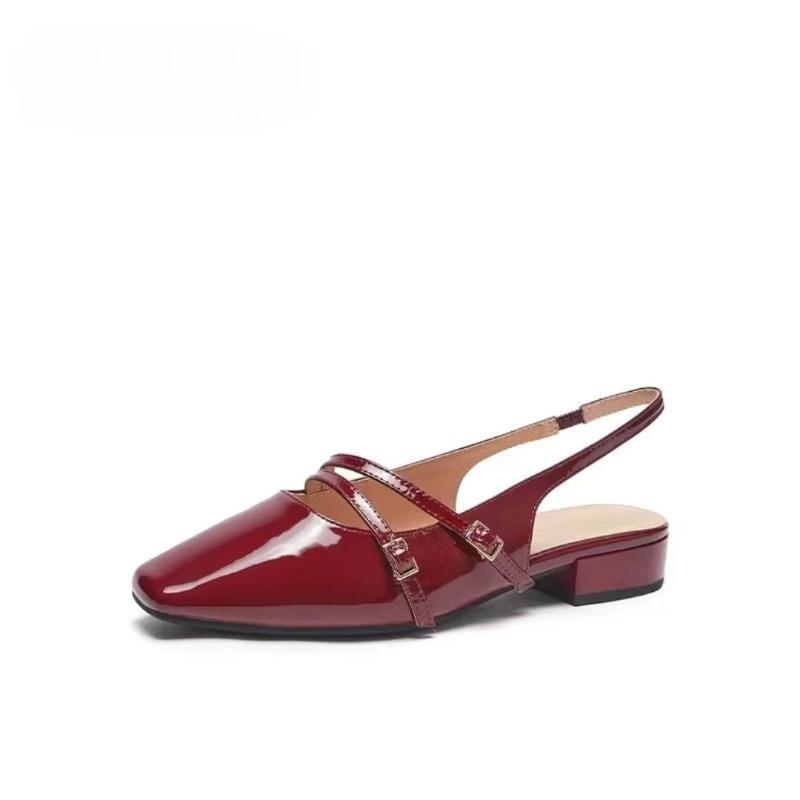 Fashion 2025 Summer New Women's Sandals Elegant Closed Toe Mules Solid Color Comfortable Women's Sandals Luxury Sandals