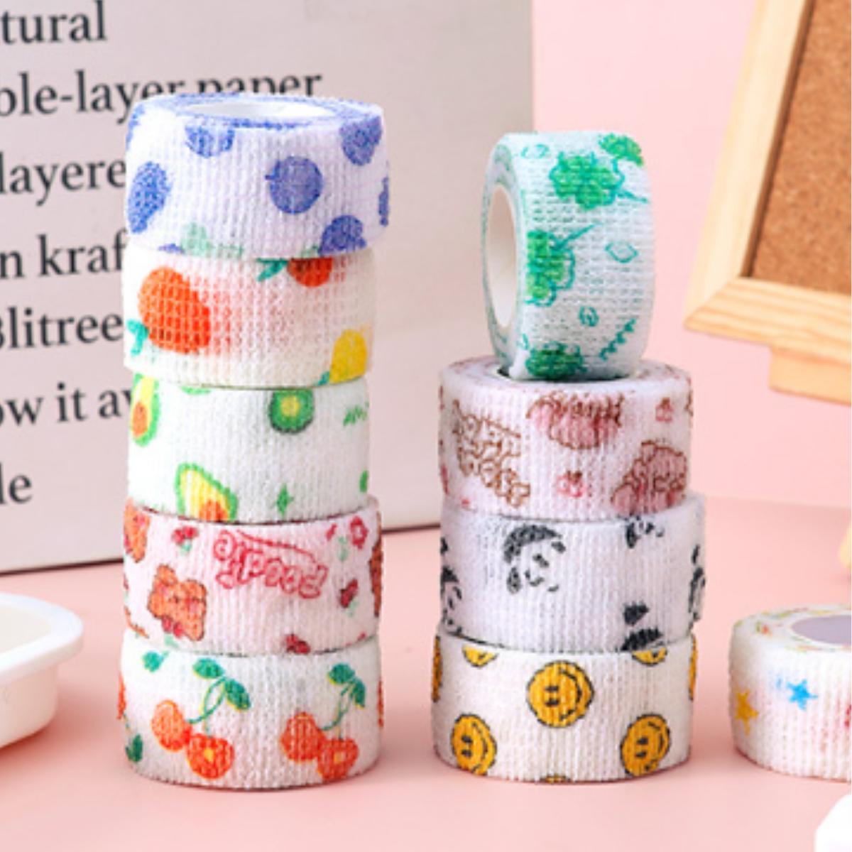 

Durable And Safe Set Of 6 Random Colors Non-Bouncing Self-Adhesive Bandage For Finger And Nail Protection 2.5Cm X 4M Waterproof Adhesive Bandage 2.5cm-4m