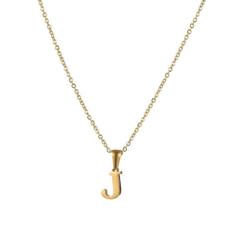 26 Letter Necklace Women's 18K Simple Fashion Non-fading Pendant Jewelry 2026