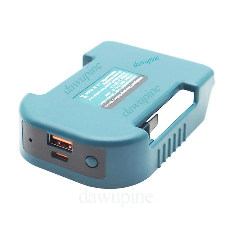 

For Makita 18V With USB With Type-C Battery Holder For Makita 18V Battery BL1840 BL1850 BL1860 Charger Adapter Fast Charging синий
