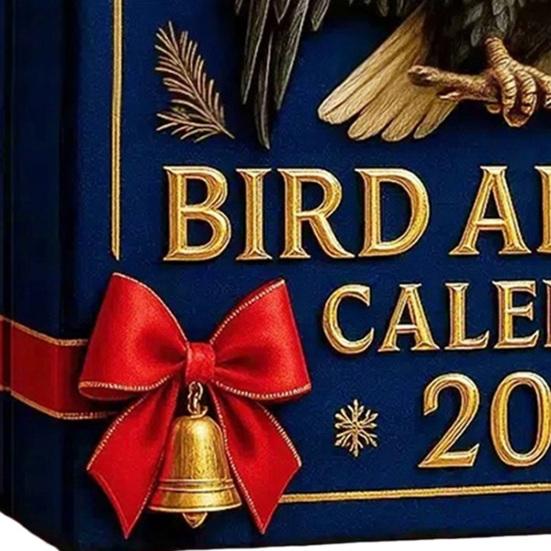 2025 Bird Advent Calendar 24 Days Handcrafted Acrylic Ornaments with Realistic Designs 2D Flat Hanging Decor for Christmas Tree & Holiday Display