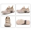 Men's Work Safety Shoes Men Steel Toe Work Boots Light Protective Casual Shoes Anti-Smashing Construction Safety Work Sneakers