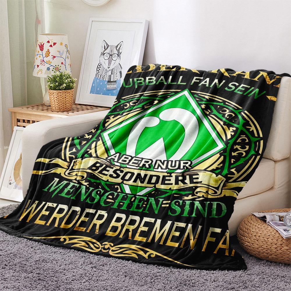 Werder Team Flanelldecke, Hohe Qualität, Bequem für Alle Jahreszeiten, Heimdekoration, Wärme und Komfort
