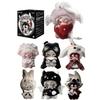 Moonin Dark Night Series Plush Blind Box 6-Pack Assortment Box (Approx. 15-20cm) Rotating Eyes, 6 Regular + 1 Secret, Halloween Gothic