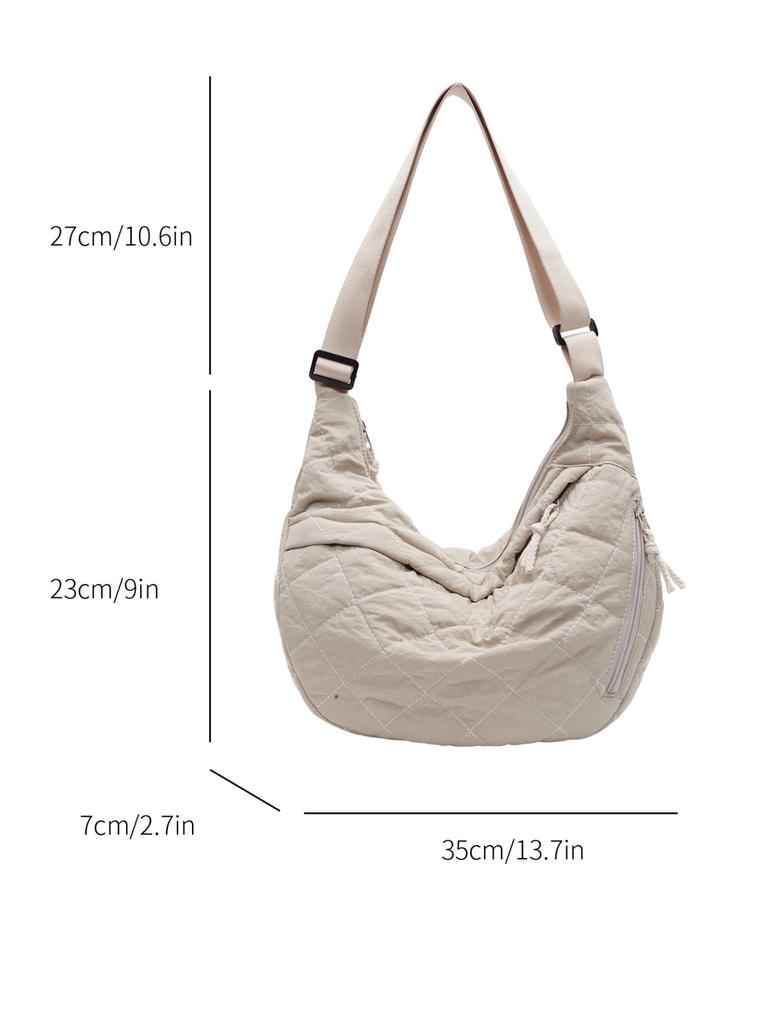 Large-capacity high-end bag women's 2025 new autumn and winter tide fashion niche nylon single shoulder oblique span dumpling bag