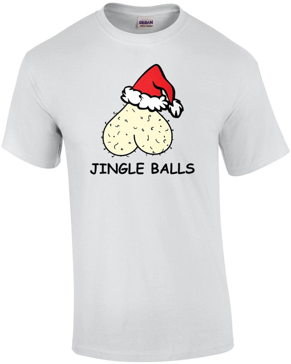 Jingle Balls - Funny Offensive Christmas T-Shirt L
