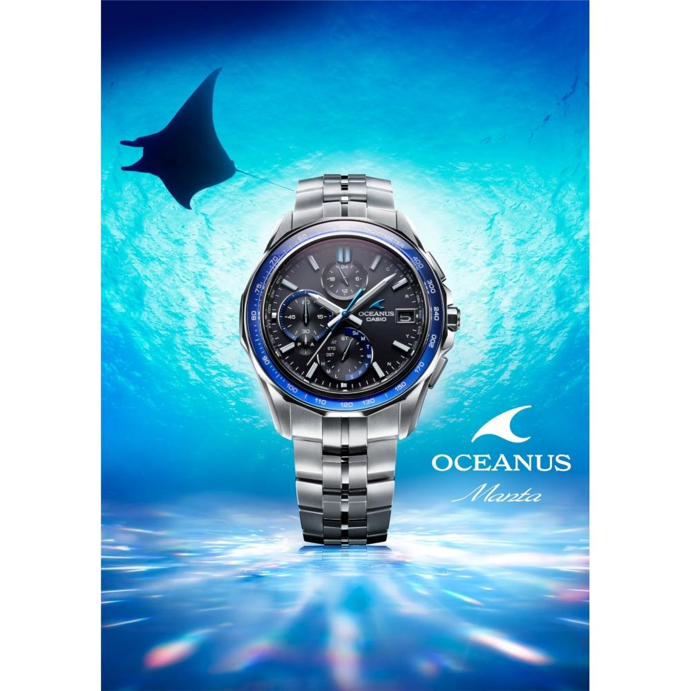 [Casio] Oceanus Manta Bluetooth Radio solární safírový skleněný rámeček OCW-S7000B-2AJF pánské černé