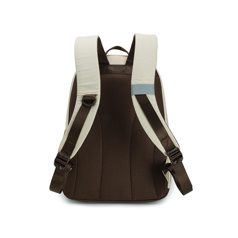 Fila Original Simple Casual Campus Commuter Versatile Durable Large Capacity Fabric Backpack Unisex Backpack White F13W639165FWT
