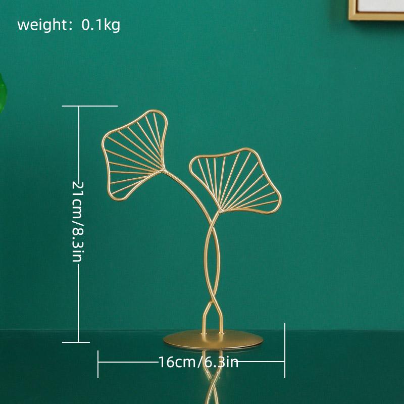 

Скандинавские поделки в виде листьев гинкго, кованые железные украшения, роскошные золотые листья, скульптуры, фигурки, аксессуары для украшения офисного стола, дома