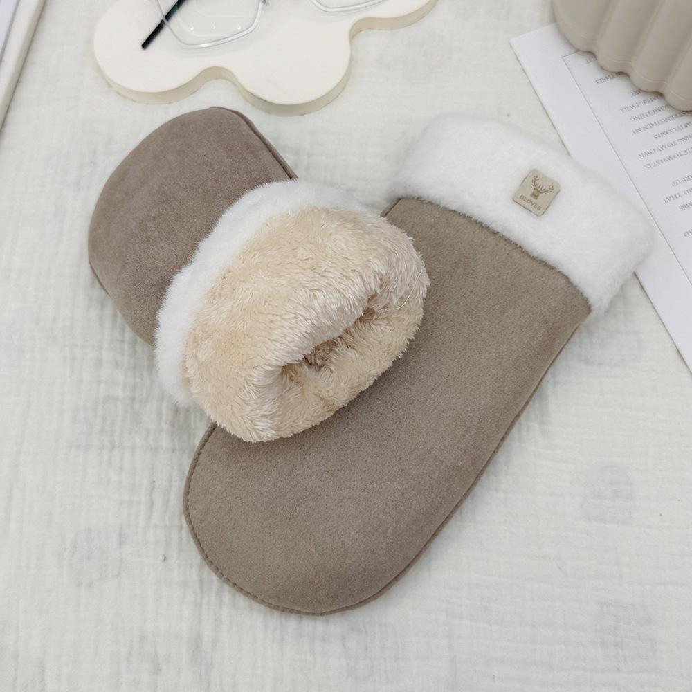 Mitaines chaudes d'automne hiver plus velours pour étudiants, cyclisme, temps froid - Gants coupe-vent