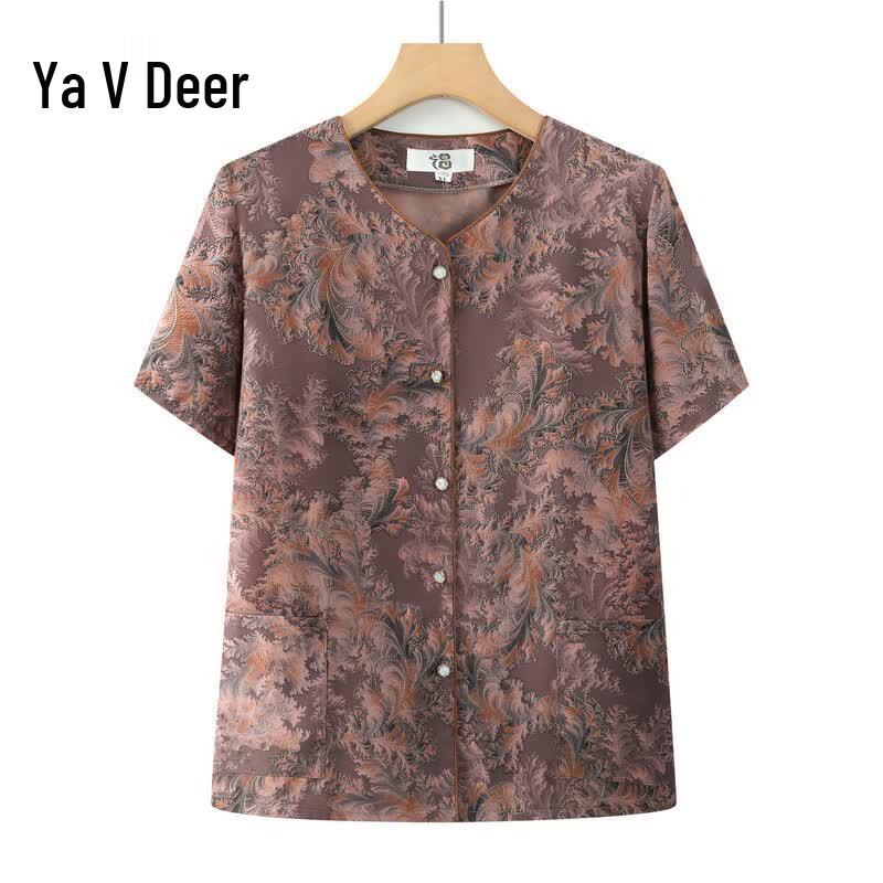 Yalu Petite Women s Summer Short Sleeve Blouse Set XL