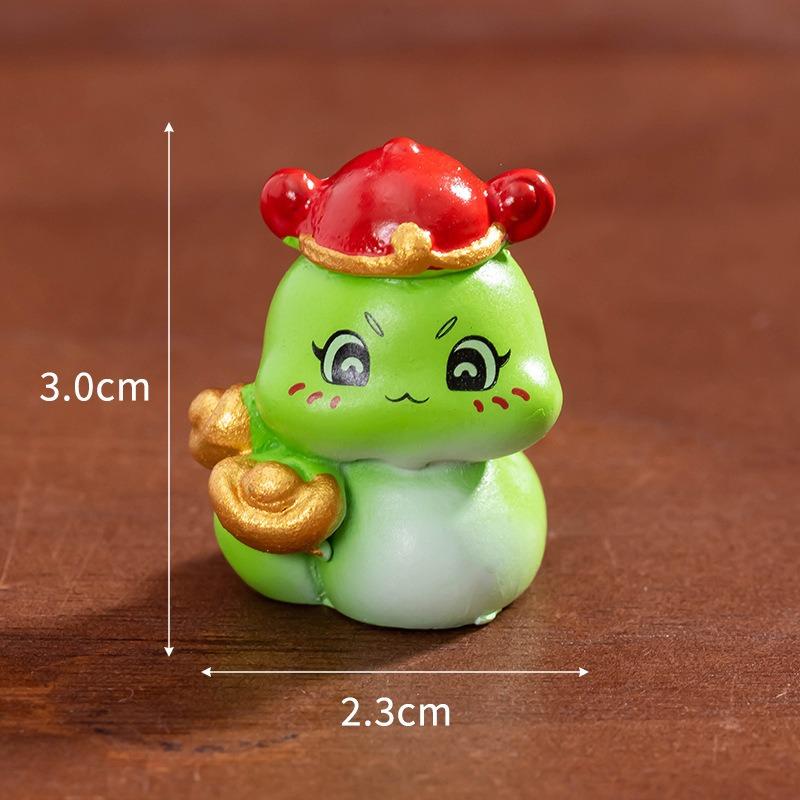 Micro Landscape New Year Lucky Snake Diy Decoration Blind Bag Accessories Desktop Car Carrying The Year of The Snake Resin Ornaments
