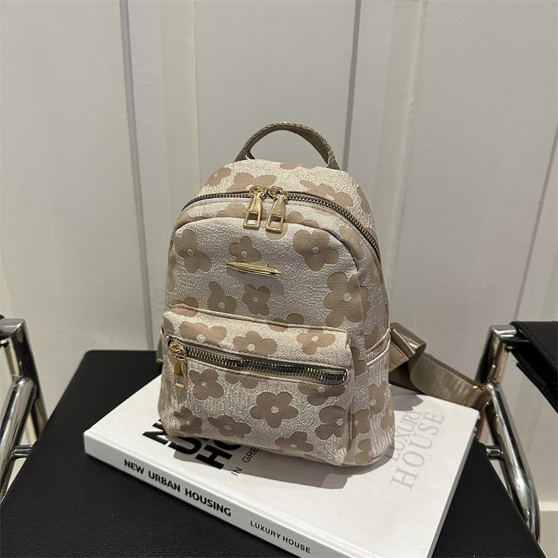 Flower fashion versatile casual bag niche gentle backpack going out bag is popular today