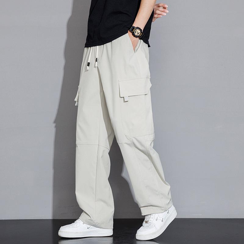 Men's Overalls Spring and Autumn New Youth Loose Casual Sports Pants Men's Solid Color Trousers
