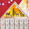 White 24-Day Christmas Countdown Calendar Ornament for Home Decorations