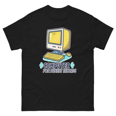 Computer für Patientenakten Krankenhaus Gesundheit Medizinische Sicherheit T-Shirt