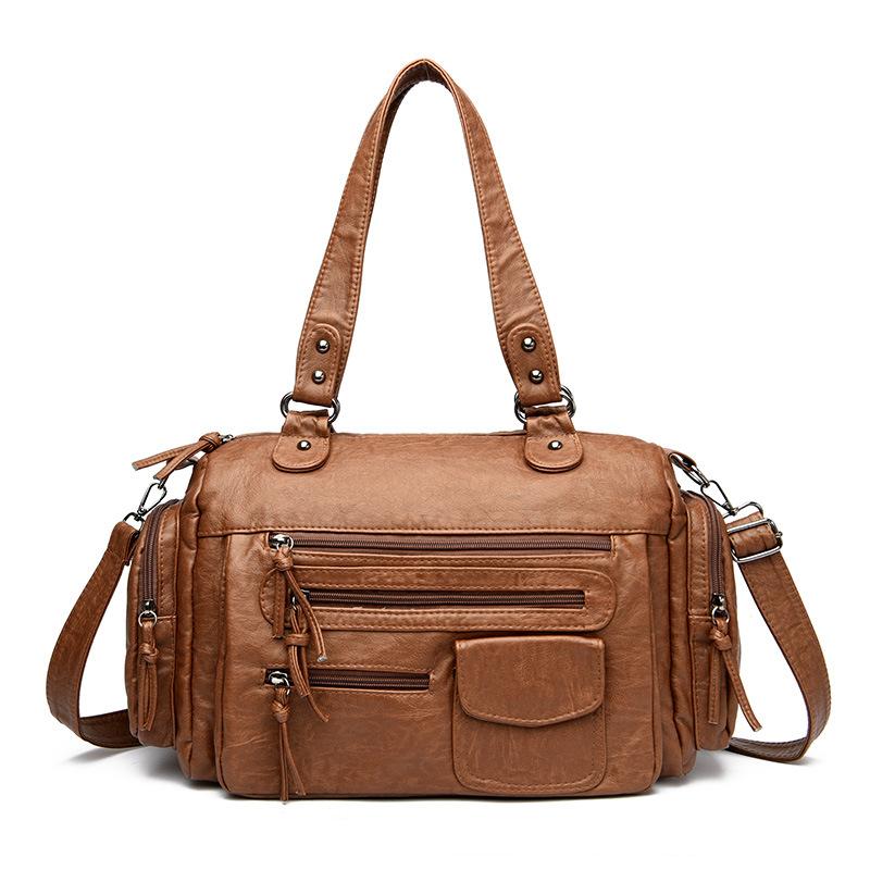 Multi-pocket Motorcycle Bag, High-end Texture, Fashionable Commuting Single-shoulder Crossbody Handbag