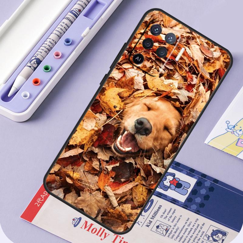 Golden Retriever Friend For Oppo A96 A76 A16 A94 A74 A54 A15 A18 A38 A58 A78 A98 A40 A60 A80 A57 A17 A77 A5 Pro Case