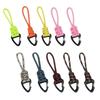 10pack High Strength Parachutes Cord Carabiner Weave Polyester Lanyard for Camping Hiking Climbing