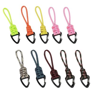 10er-Pack Hochfestes Fallschirmseil Karabiner Webart Polyester Lanyard für Camping Wandern Klettern