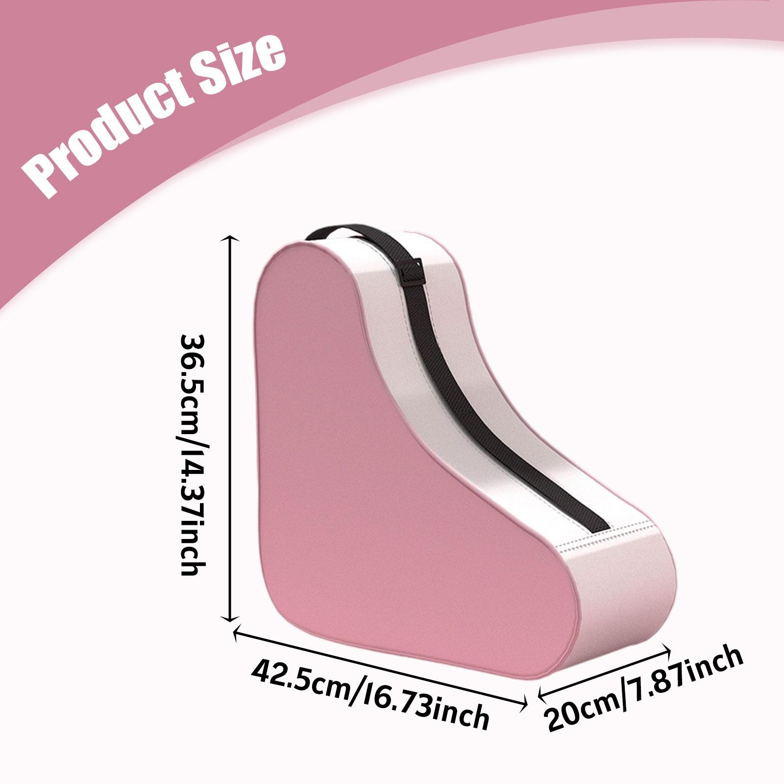 

Ice Skate Bag Breathable Skating Shoes Storage Bag Portable Quad Inline Figure Shoulder Bag for Men Boys Girls Rollerblades рожевий