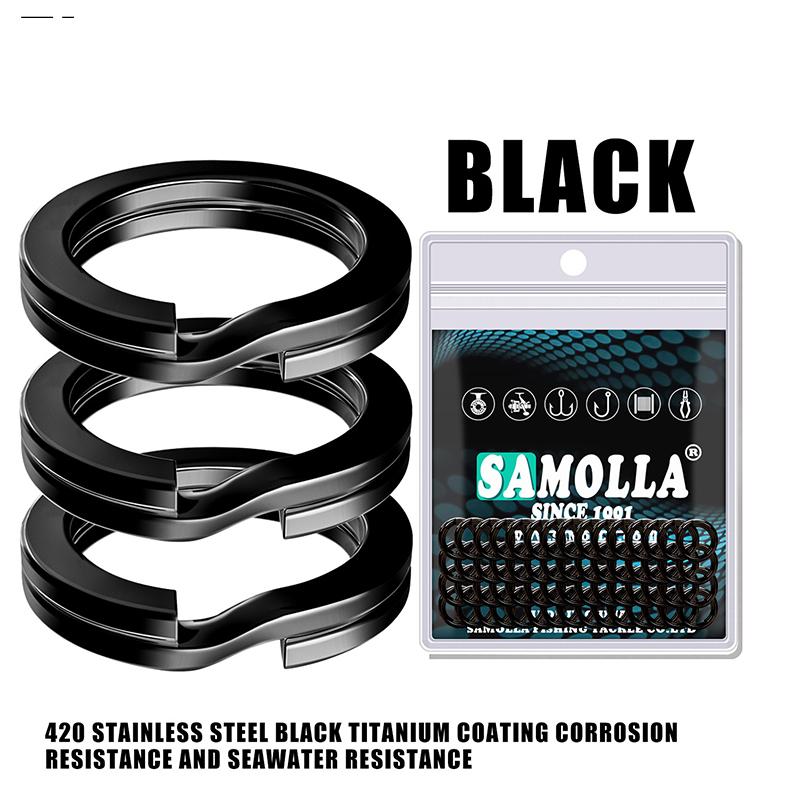 100Pcs Fishing Split Rings Stainless Steel 3.5-12Mm High Quality Strengthen Double Circle Round Snap Pesca Accessories