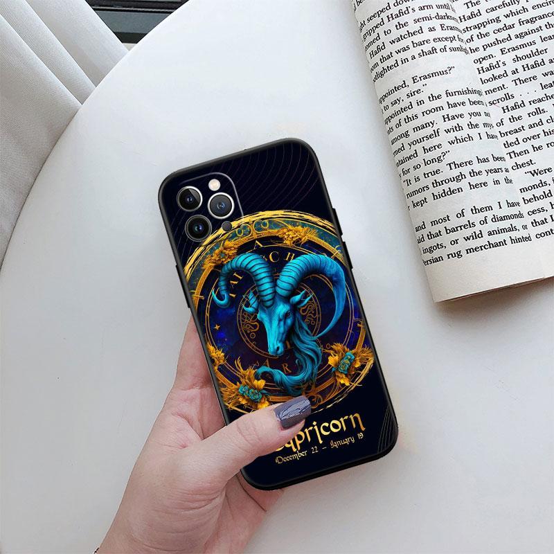 12 Constellation Card Phone Case for Samsung Galaxy Note 10 20 S23 S22 Ultra FE Plus M06 M15 M16 M35 M55