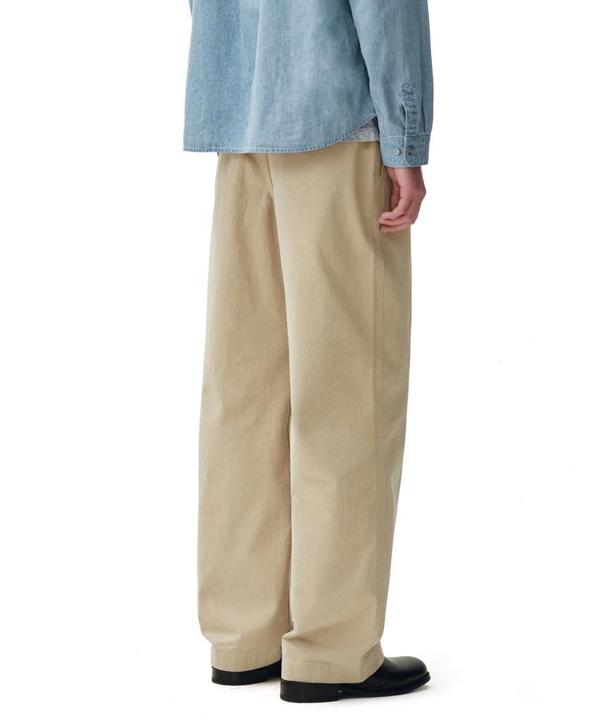 DECET Officer Semi Wide Pants Dcpt069Beige