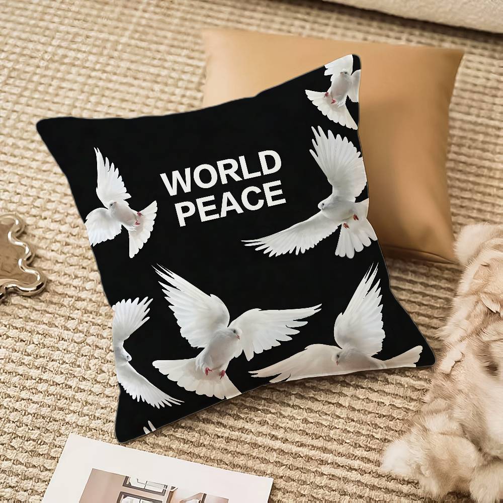 

Symbol Of Peace And Hope Pillow Case Anti-dustmite Invisible Zipper Sofa Bed 12x12Inch