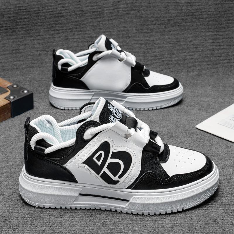 

Дышащие маленькие белые туфли мальчиков, трендовые универсальные спортивные туфли на платформе, повседневные кеды, весенняя мужская обувь, новинка 44