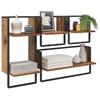 Wall Shelf Set 4 pcs Reclaimed Wood Look 65 x 25 x 30 cm Engineered Wood