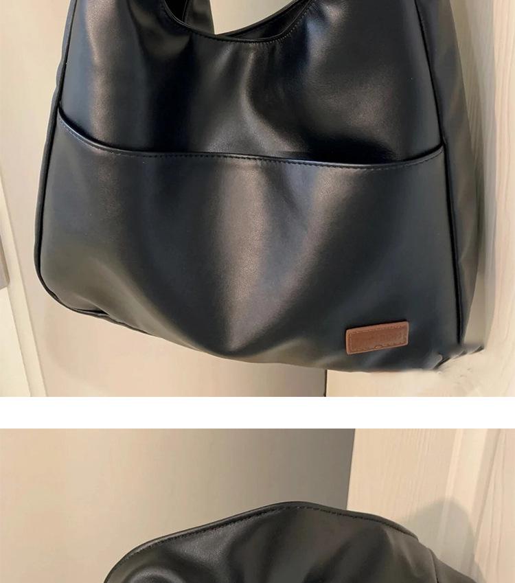 Soft Leather Bucket Tote Bag - Autumn/Winter Edition for College Students and Commuters