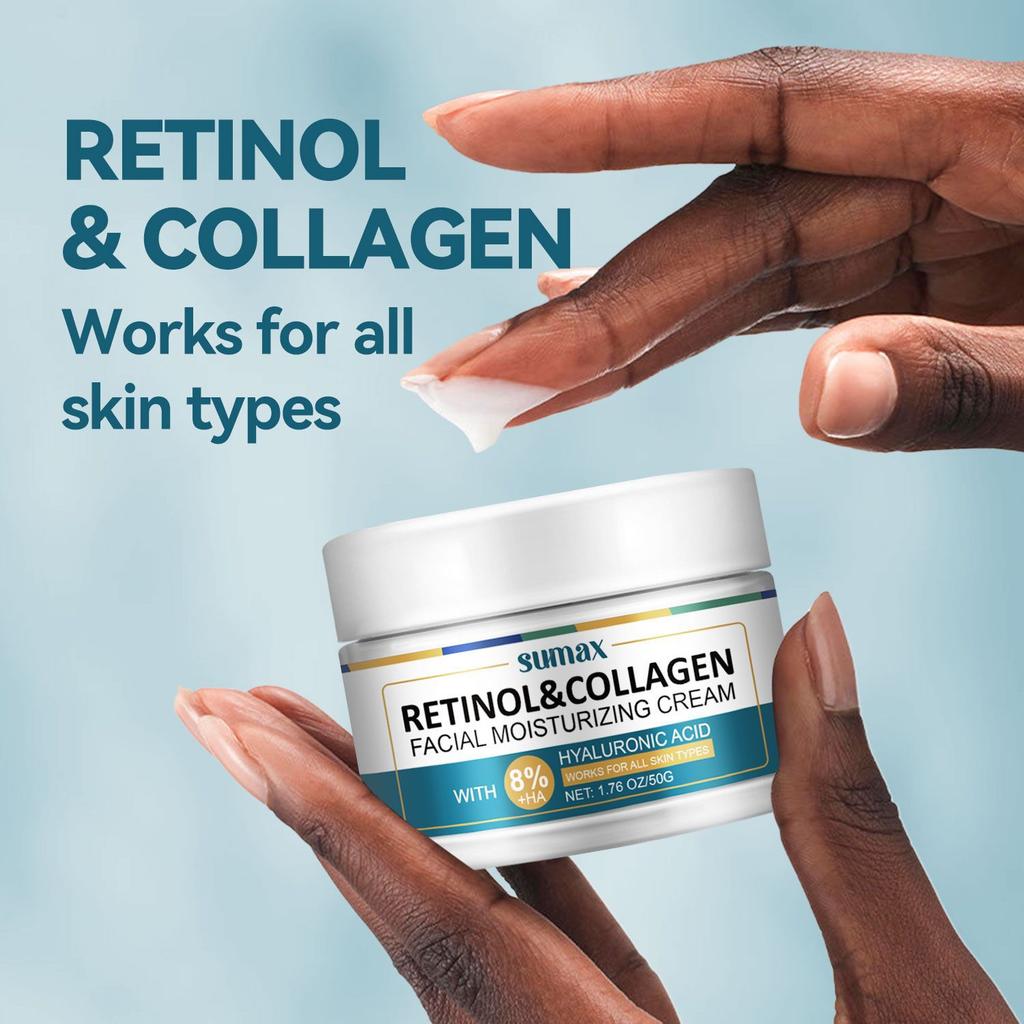 Facial Moisturizing Collagen Retinol Scrub Bottle Retinol Facial Moisturizer 50g Moisturize and Brighten Skin Tone Revitalize and Nourish Hydrate