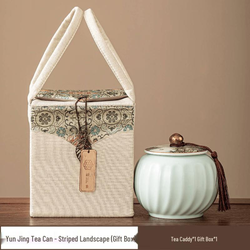 Chaxun Vintage Ceramic Tea Caddy