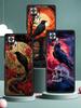 Black Raven Phone Case Cover for Redmi 14C 10C Note 15 14 13 12 10 11 K40 Pro Plus 5G Shockproof Soft TPU Shell Fundas Capa Bag