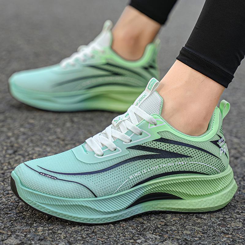 Flame Red Mesh Sneakers Breathable Casual Marathon Running Shoes