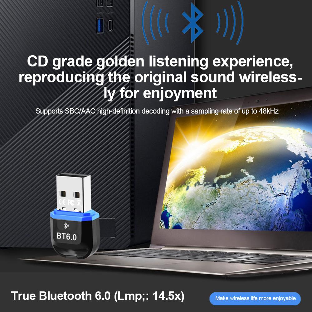 USB Bluetooth 5.4 Dongle Adapter for PC Speaker Wireless Mouse Keyboard Music Audio Receiver Transmitter Drive Free