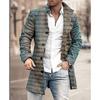 Spring New Men's Pocket Versatile Daily Retro Stand Up Collar Medium Long Woolen Coat Men's Casual Coat Men's Clothing
