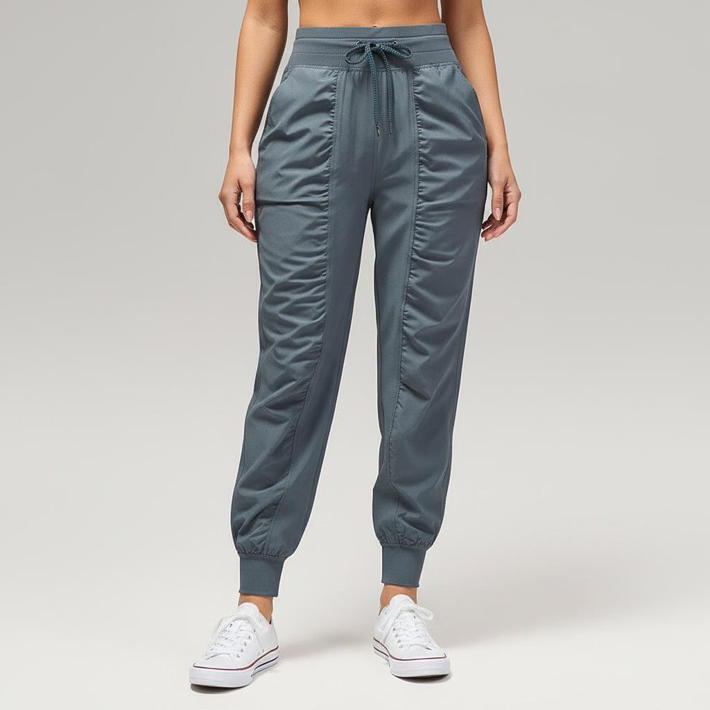 

Жіночі швидковисихаючі штани-гарем для фітнесу, що моделюють фігуру – Вільні, плісовані, з манжетами, довгі, для бігу та повсякденного носіння 2XL