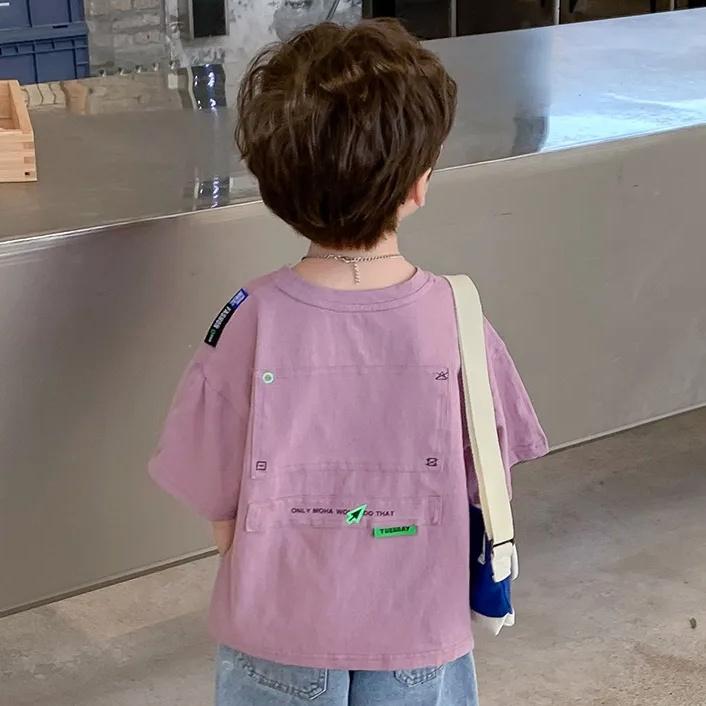 Boys' Summer Outfit Set Children's Short Sleeved Denim Suit Casual Short Set Korean Explosive Street Children's Summer Outfit