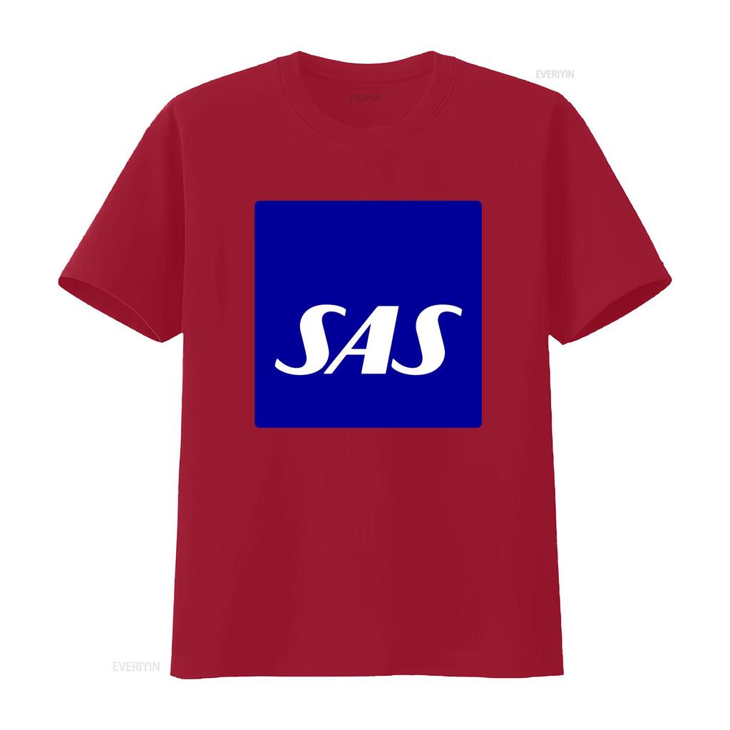 New Shirt Sas Scandinavian Airlines Logo T Funny Size S To 5xl Vintage Washed Homme Unisex Casual Graphic Comfortable