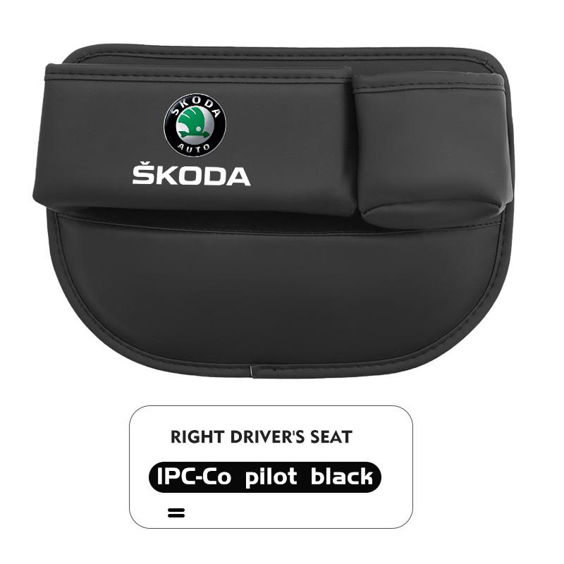 AAABT1 Car Front Seat Crevice Storage Box Pocket Cup Key Phone Holder Accessories For Skoda Octavia Superb RAPID FABIA KAMIQ KAROQ