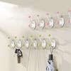 Wall Mounted Clothes Hooks Self Adhesive Sticky Hooks Creative Mushroom Hooks  Bathroom