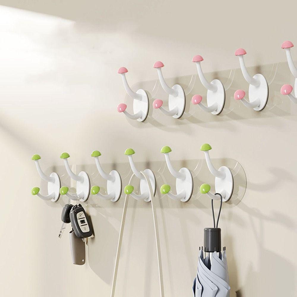 

Self Adhesive Mushroom Hooks Wall Mounted Sticky Hooks Multi-Purpose Clothes Hooks for Kitchen