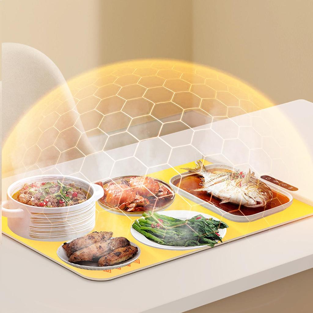 Heating Mat For Food Adjustable Fast Heating Pad Silicone Warming Mat For Buffets Party Gatherings Kitchen Countertop Holiday