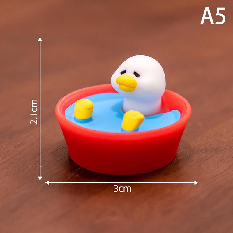 Miniatures Figurines Cute White Duck Animal Micro Landscape Ornaments For Home Desk Decoration Gardening Accessories