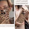For Xiaomi 14 Case Leopard Print PU Leather Coated PC+TPU Electroplating Phone Cover