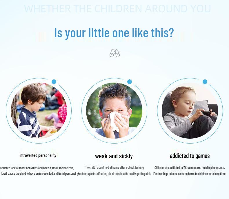 Portable Children's Binocular Telescope with Light and Auto Focus