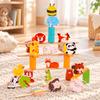 Wooden Animal Bead Threading Toy Preschool Lacing Beads Set Screen-Free