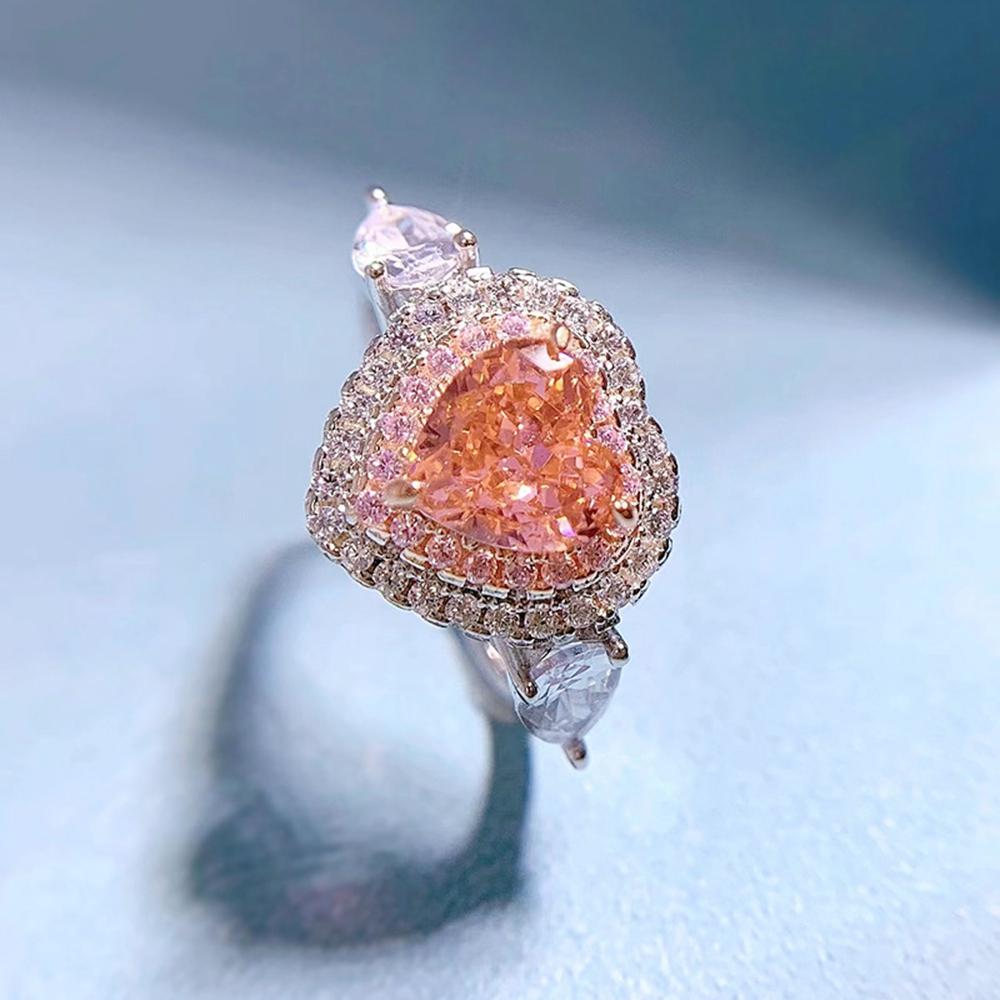 

Модное кольцо из белого золота 18 карат с огранкой в ​​форме сердца 7*7 мм, с сапфиром, граненый драгоценный камень, юбилейное кольцо из стерлингового серебра 925 пробы, роскошные ювелирные изделия 9